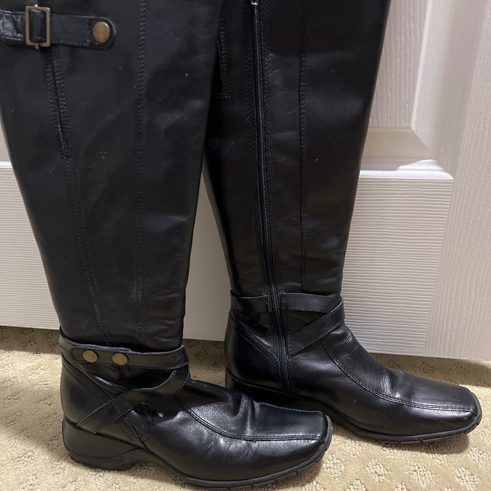 Long Clark leather boots